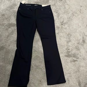 Dark blue size 8 petite modern sexy boot cut jeans Loft brand!
